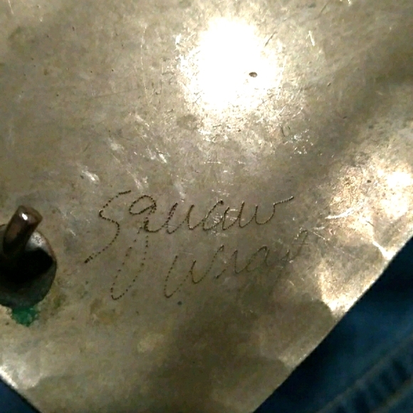 Vintage Navajo Silver Belt Buckle - Picture 2 of 7